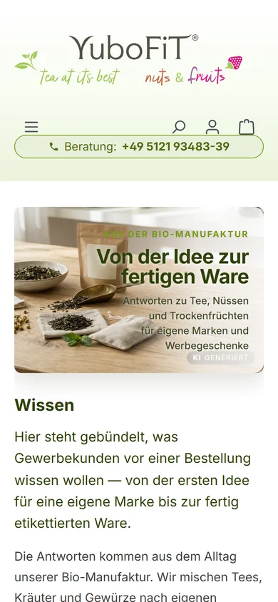 Wissensbereich auf dem Smartphone
